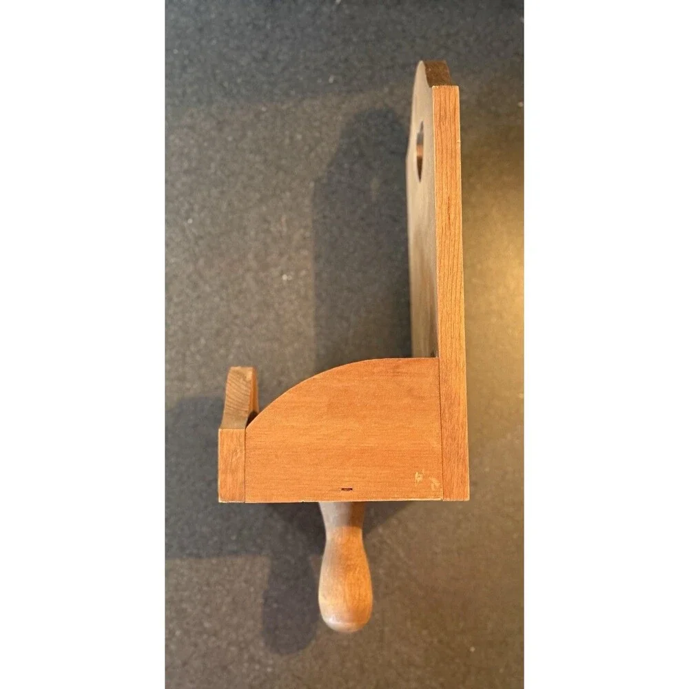VTG Wood Heart Wall Candle Holder Farmhouse cottagecore grandmacore country 90's